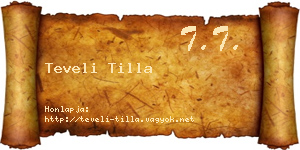 Teveli Tilla névjegykártya